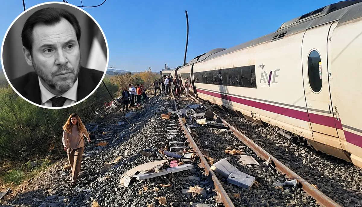Accidente ferroviario y retrato oficial