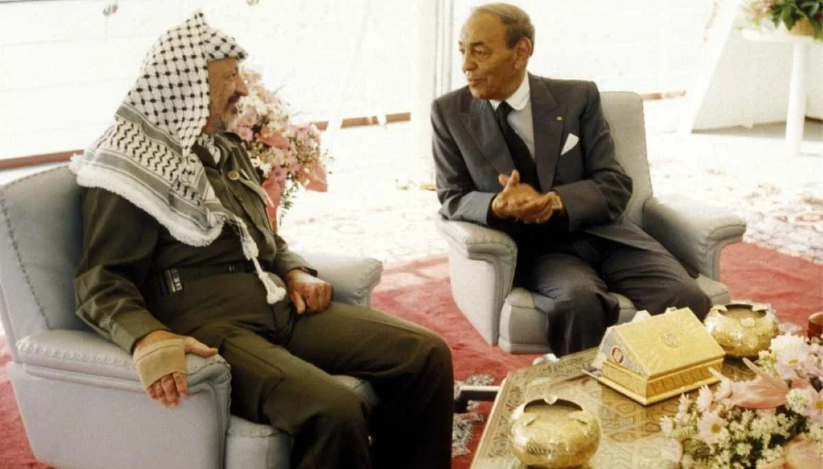 Hassan II y Arafat