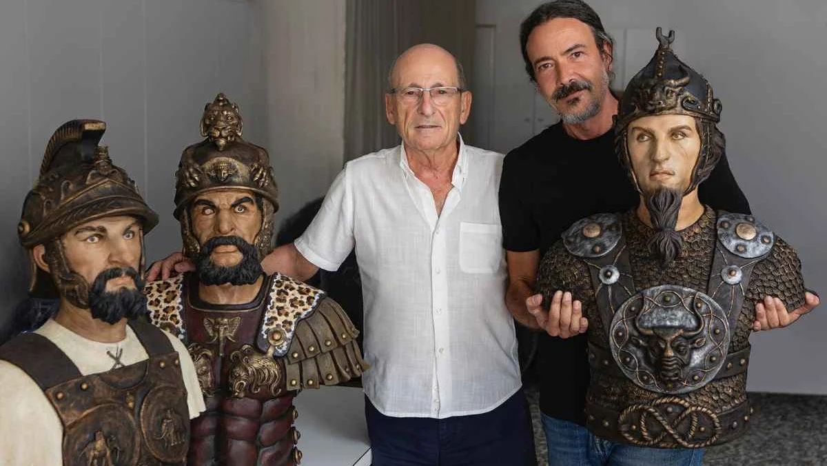 El artista Francano con Rosique Moya