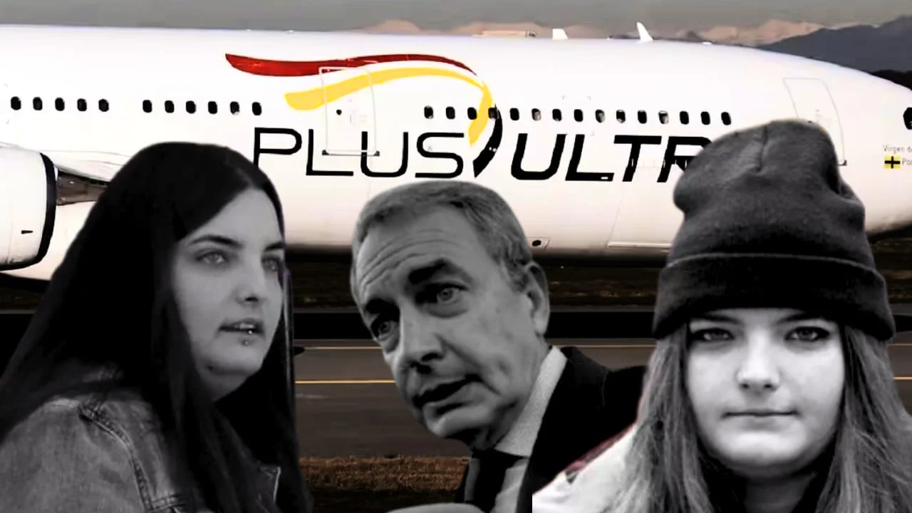 Montaje-con-foto-de-avion-de-Plus-Ultra-Zapatero-e-hijas-emprendedoras