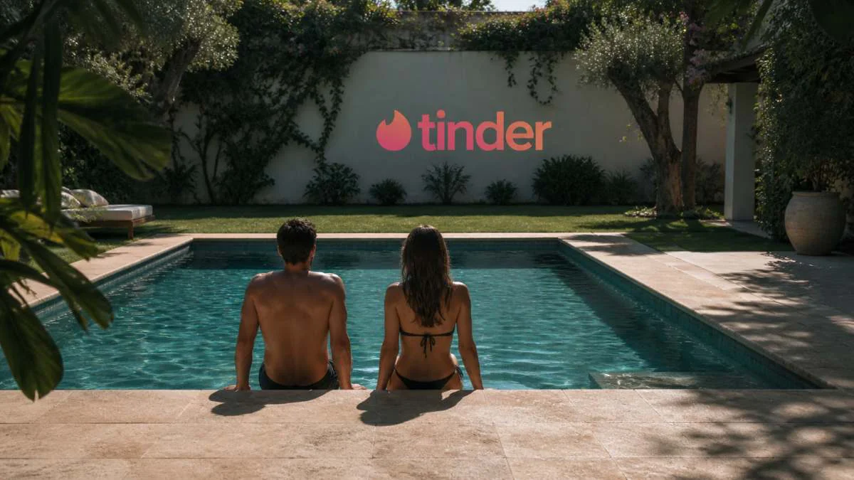 Cita Tinder en piscina