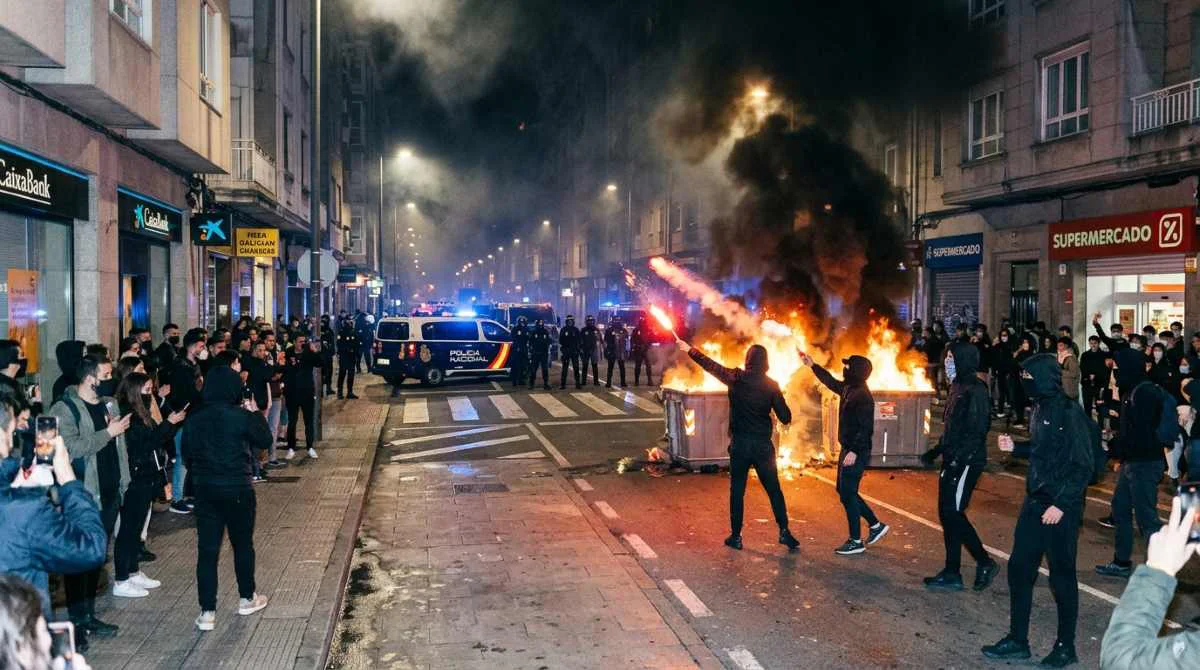Noche de terror en La Coruña