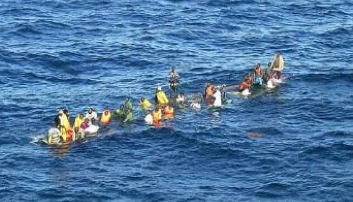 Inmigrantes a nado