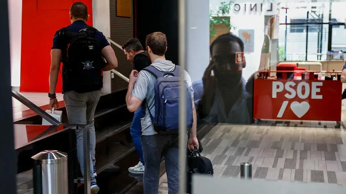 Registro de la sede del PSOE Expansión