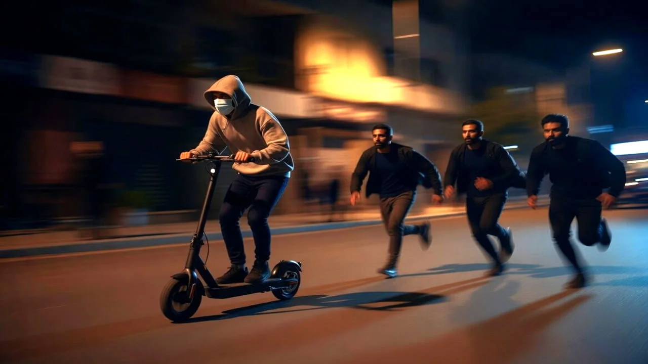 Persona-en-patinete-escapando