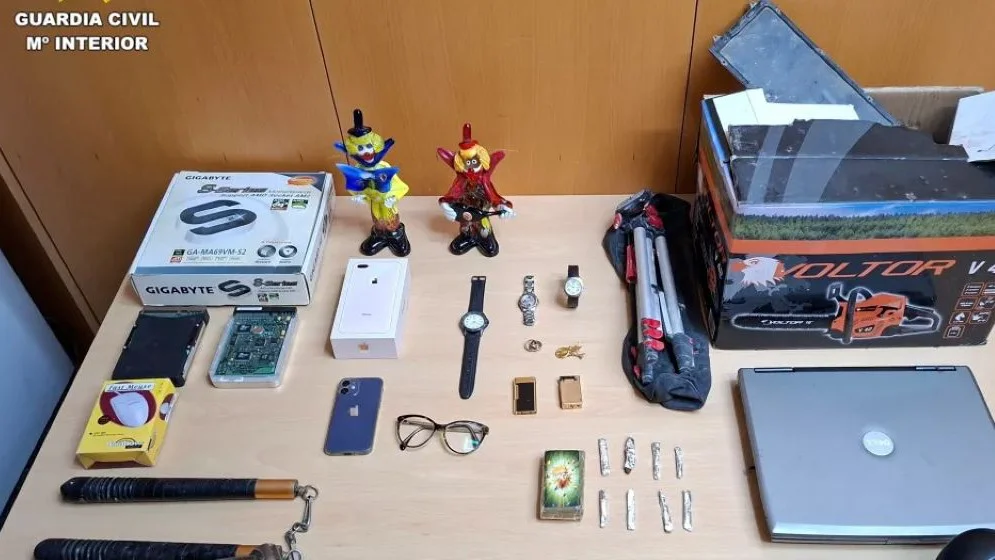 Efectos intervenidos Guardia Civil